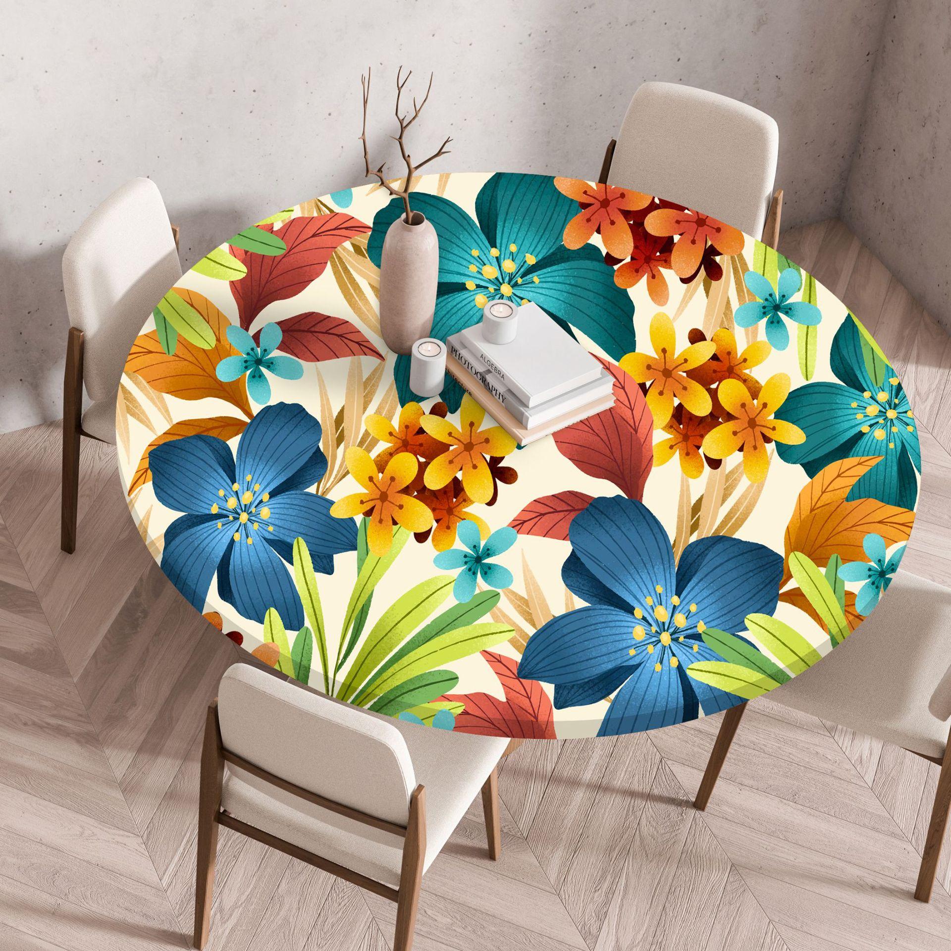 Plant Flower Patterns Round Tableclothes for Dining Table Fitted Table Protector Cover Elastic Edge Desk Decoration Waterproof Diameter 60cm(24in)
Plant Flower Patterns Round Tableclothes for Dining Table Fitted Table Protector Cover Elastic Edge Desk Decoration Waterproof Diameter 60cm(24in)