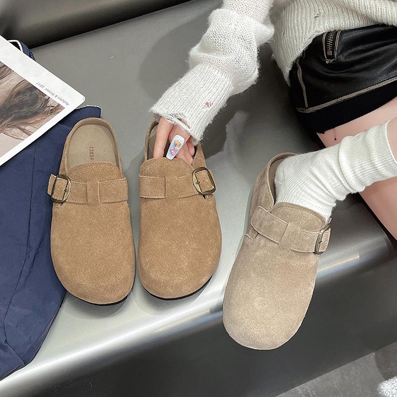 Soft leather bag head half slippers children 2025 wear non-slip soft sole retro soft sole flat bottom muller women s shoes 35 пісочний
Soft leather bag head half slippers children 2025 wear non-slip soft sole retro soft sole flat bottom muller women s shoes 35 пісочний
