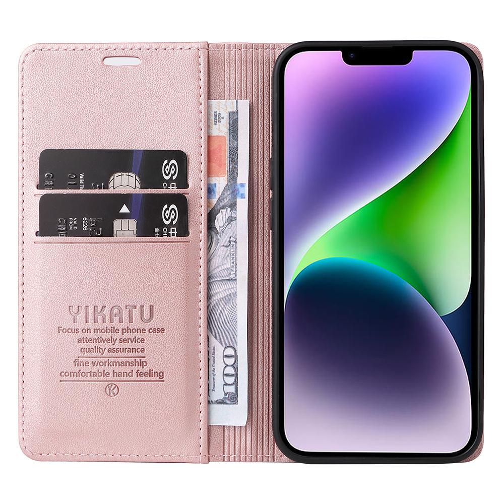 YIKATU YK-001 For iPhone 15 Plus Flip Wallet Case PU Leather Magnetic Auto-absorbed Stand Phone Cover Rose Gold
YIKATU YK-001 For iPhone 15 Plus Flip Wallet Case PU Leather Magnetic Auto-absorbed Stand Phone Cover Rose Gold