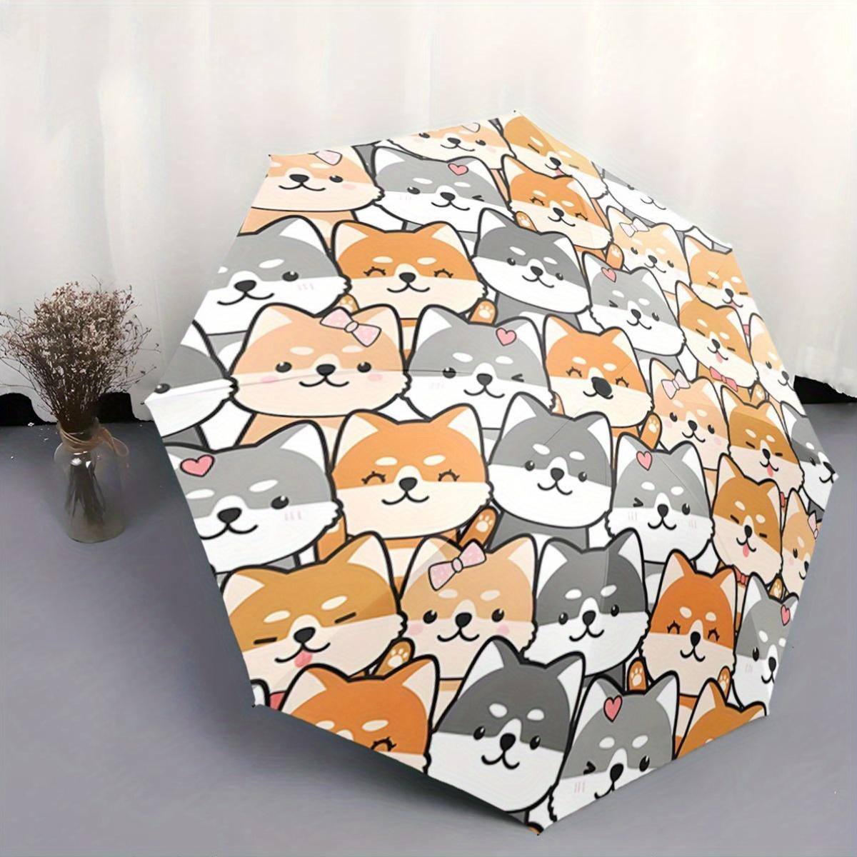 Automatic Open/Close Umbrella with Cute Shiba Inu, Akita, Husky Dogs - Compact Folding Umbrella, Lightweight Travel Umbrella w Iron&8K
Automatic Open/Close Umbrella with Cute Shiba Inu, Akita, Husky Dogs - Compact Folding Umbrella, Lightweight Travel Umbrella w Iron&8K