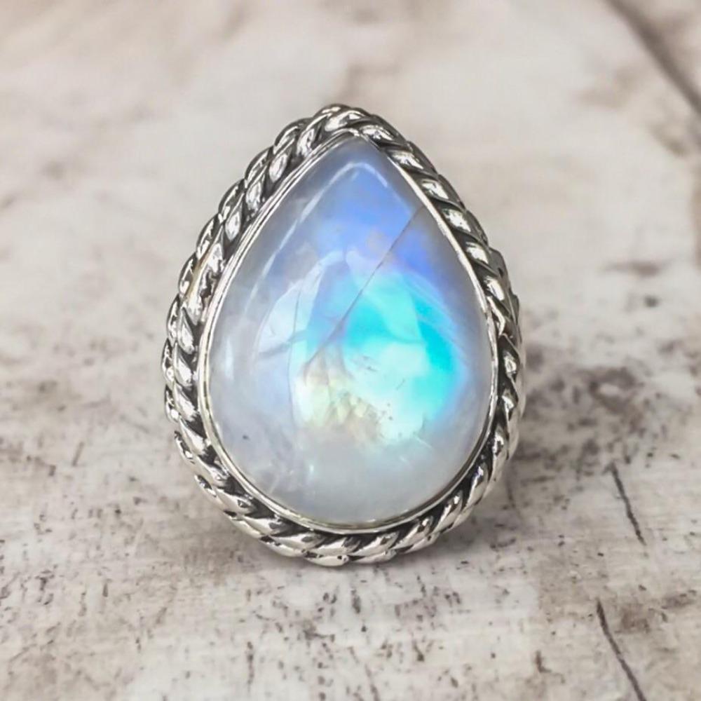 Large Pear Moonstone Punk Rings for Women Exaggerated Gothic Style Statement Jewelry no. 5
Large Pear Moonstone Punk Rings for Women Exaggerated Gothic Style Statement Jewelry no. 5
