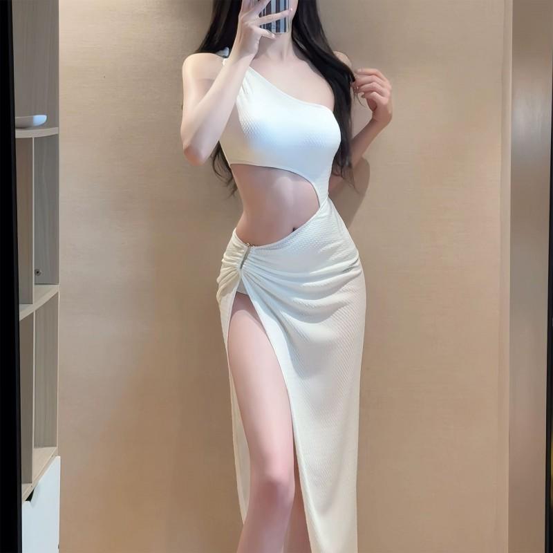 White One-shoulder Long Dress One-piece Swimsuit Women s Two-piece Fairy Fan Sexy Small Chest Vacation Seaside Beach Internet Celebrity 2XL білий
White One-shoulder Long Dress One-piece Swimsuit Women s Two-piece Fairy Fan Sexy Small Chest Vacation Seaside Beach Internet Celebrity 2XL білий