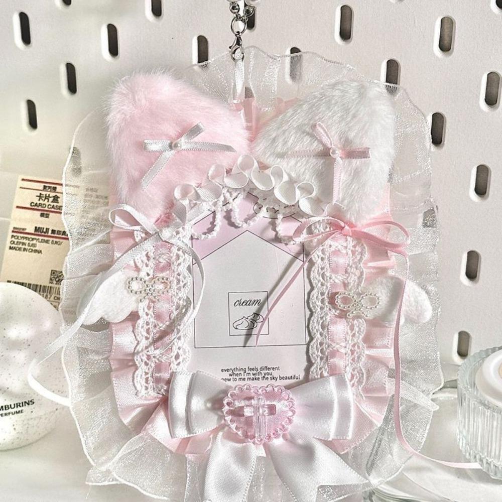 Cute DIY Plush Card Holder with Ribbon Anime Lace Photocard Case Lolita Idol Display Photo Protector Case розовый
Cute DIY Plush Card Holder with Ribbon Anime Lace Photocard Case Lolita Idol Display Photo Protector Case розовый