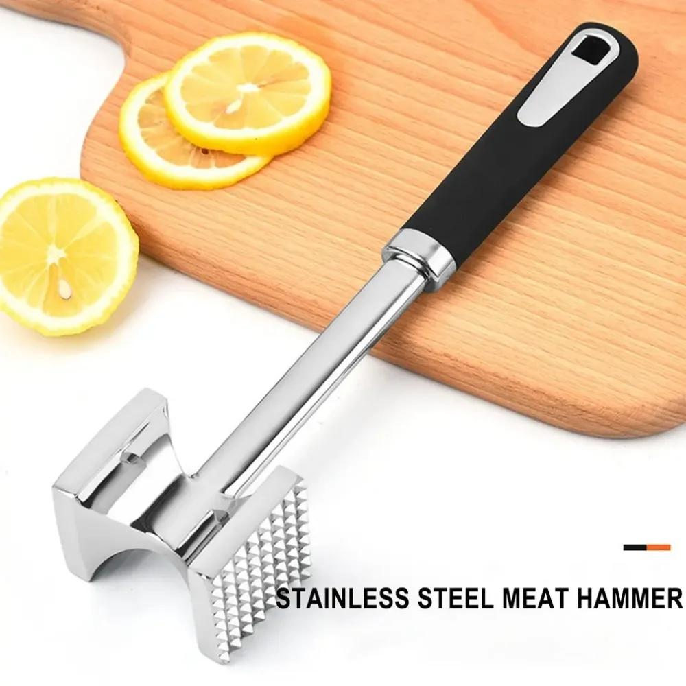 Loose Meat Hammer Double-Sided Checkered Beef Tenderizer Stainless Steel Loose Tenderizers Portable Meat Beat Kitchen Gadgets none чёрный
Loose Meat Hammer Double-Sided Checkered Beef Tenderizer Stainless Steel Loose Tenderizers Portable Meat Beat Kitchen Gadgets none чёрный