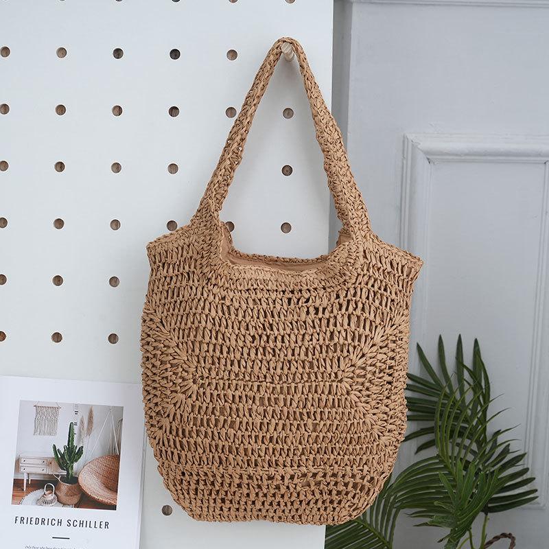 Women s Large Capacity Summer Woven Straw Tote Bag - Handmade Beach & Commute Shoulder Bag Length 62.5, Top Width 45, Bottom Width 20 cm хакі
Women s Large Capacity Summer Woven Straw Tote Bag - Handmade Beach & Commute Shoulder Bag Length 62.5, Top Width 45, Bottom Width 20 cm хакі