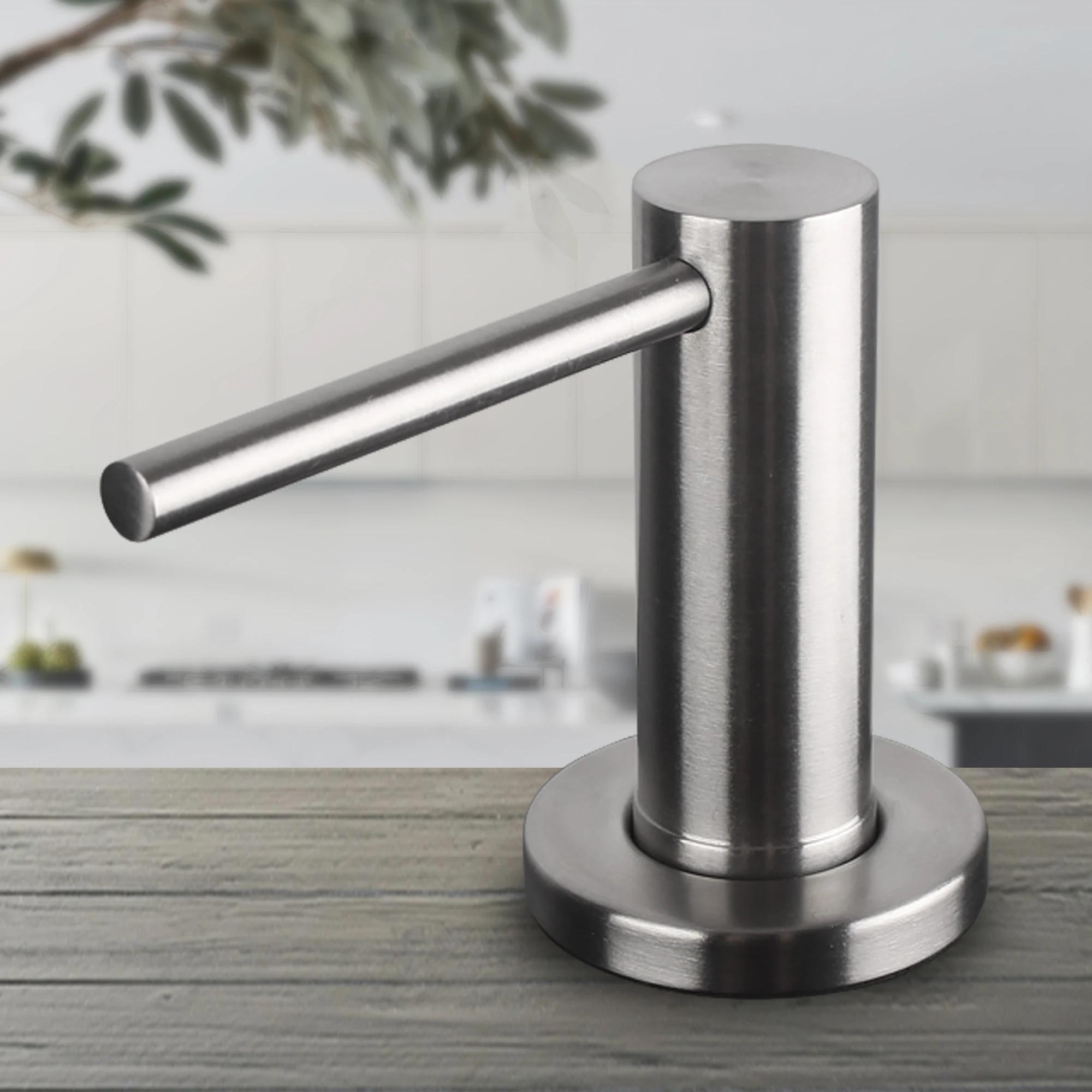 304 Stainless Steel Kitchen Sink Soap Dispenser with 17oz Bottle and 47in Extension Tube Kit
304 Stainless Steel Kitchen Sink Soap Dispenser with 17oz Bottle and 47in Extension Tube Kit
