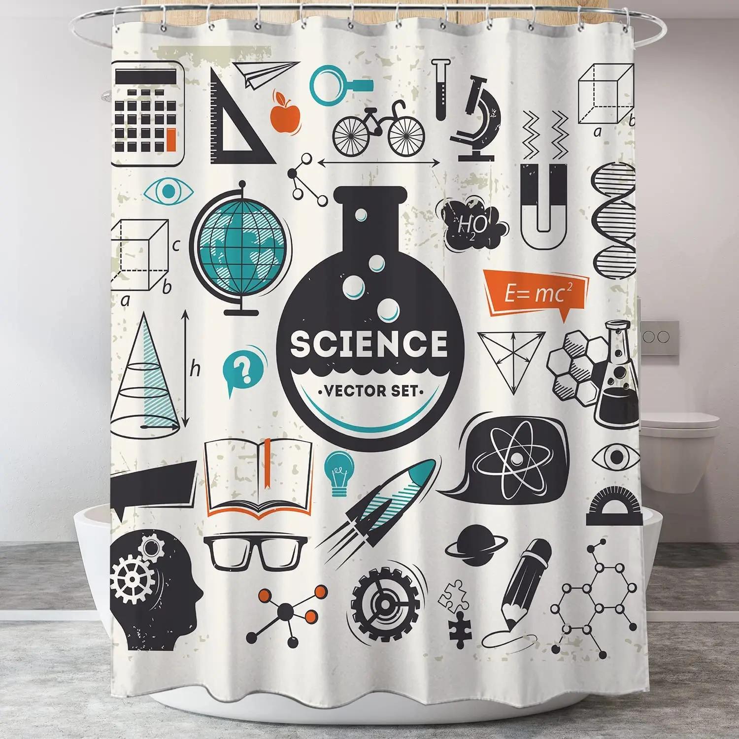 Kids Science Shower Curtain For Bathroom Decor Physics Lab Theme Shower Curtains For Girls And Boys Beige Fabric Waterproof W60H190(CM)-1 Pcs
Kids Science Shower Curtain For Bathroom Decor Physics Lab Theme Shower Curtains For Girls And Boys Beige Fabric Waterproof W60H190(CM)-1 Pcs