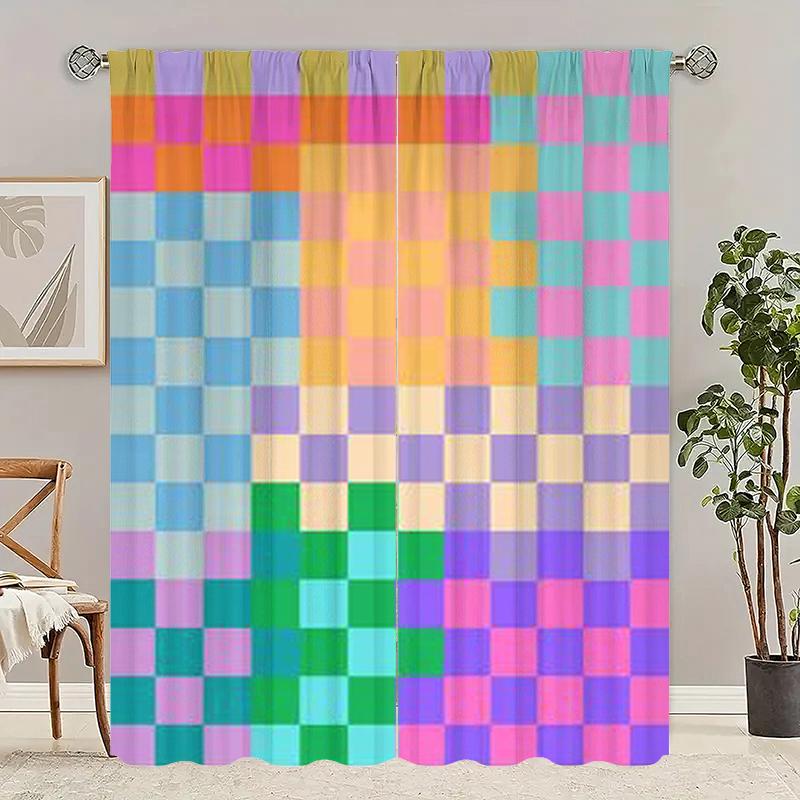 100 000 - Colorful checkerboard environmental polyester printed curtain limited time special + gift combination 100*130 Rod Pocket 1pcs
100 000 - Colorful checkerboard environmental polyester printed curtain limited time special + gift combination 100*130 Rod Pocket 1pcs