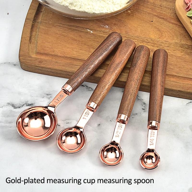 4pcs/Set Stainless Steel Measuring Cups Kitchen Dosing Spoons Set Wooden Handle Kitchen Milk Coffee Cake Baking Measuring Spoon
4pcs/Set Stainless Steel Measuring Cups Kitchen Dosing Spoons Set Wooden Handle Kitchen Milk Coffee Cake Baking Measuring Spoon
