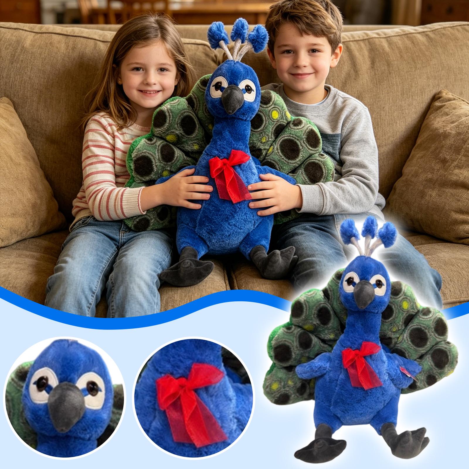 Soft Plush Peacock Stuffed Animal Toy with Detailed Tail Feathers and PP Cotton Filling for Kids and Collectors Birthday Gift One Size синій
Soft Plush Peacock Stuffed Animal Toy with Detailed Tail Feathers and PP Cotton Filling for Kids and Collectors Birthday Gift One Size синій