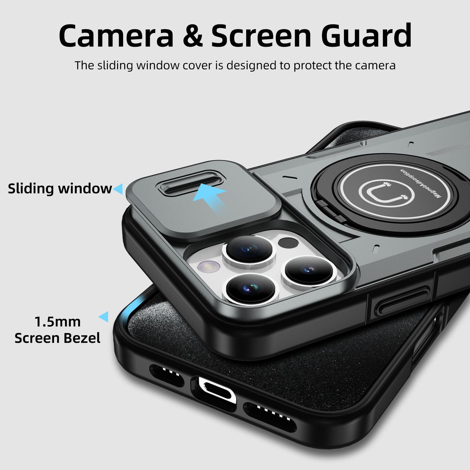 For iPhone 16 Pro Case Camshield Kickstand TPU+PC Phone Cover Support Magnetic Car Mount Grey
For iPhone 16 Pro Case Camshield Kickstand TPU+PC Phone Cover Support Magnetic Car Mount Grey