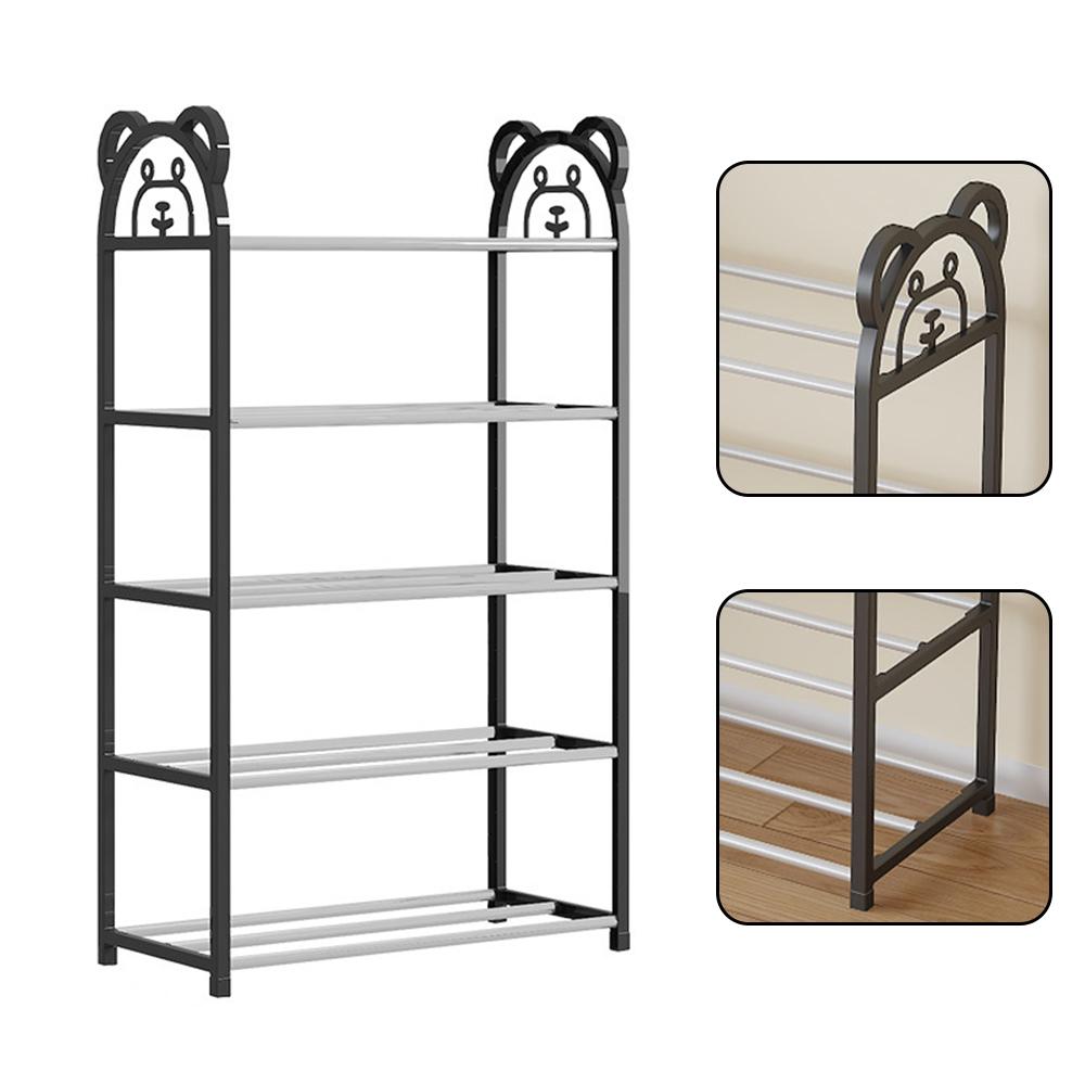 1PC Black Plastic Simple Cartoon Bear Splicing Shoe Rack, Student Dormitory Multi-Layer Shoe Rack, Organizer shoemaker organizer
1PC Black Plastic Simple Cartoon Bear Splicing Shoe Rack, Student Dormitory Multi-Layer Shoe Rack, Organizer shoemaker organizer