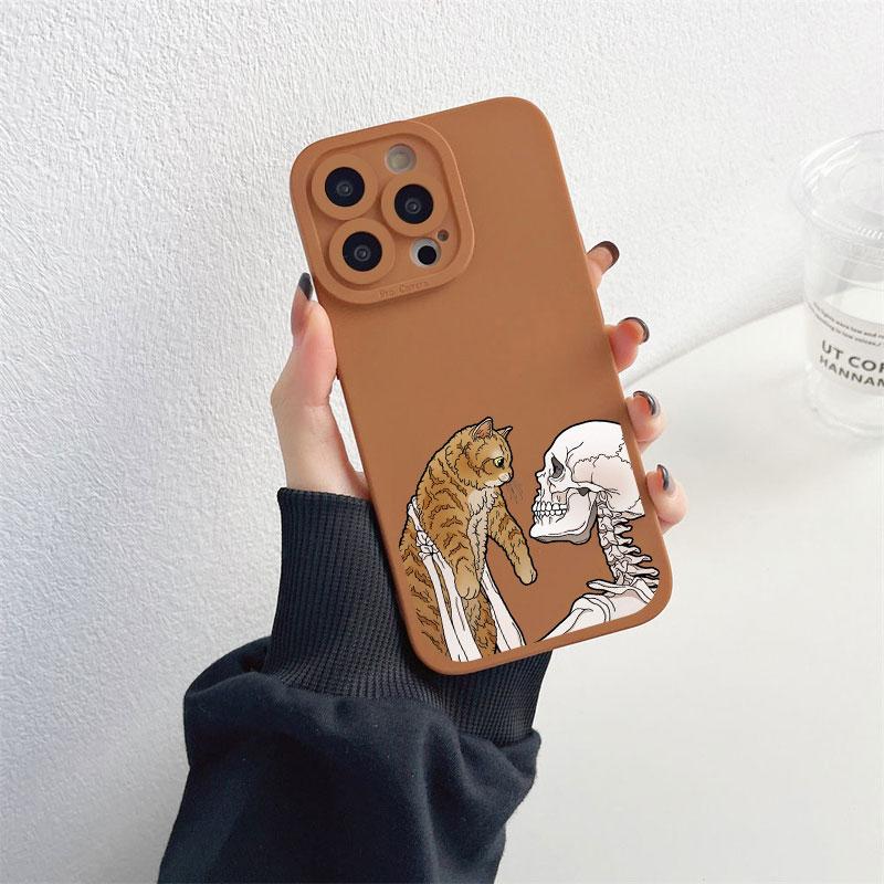 Роскошный Забавный Милый Чехол со Скелетом, Черепом и Кошкой для iPhone SE 2020 7 8 Plus 14 13 12 11 Pro Max X XS XR Мягкие Силиконовые Задние Крышки iphone13(6.1 )
Роскошный Забавный Милый Чехол со Скелетом, Черепом и Кошкой для iPhone SE 2020 7 8 Plus 14 13 12 11 Pro Max X XS XR Мягкие Силиконовые Задние Крышки iphone13(6.1 )