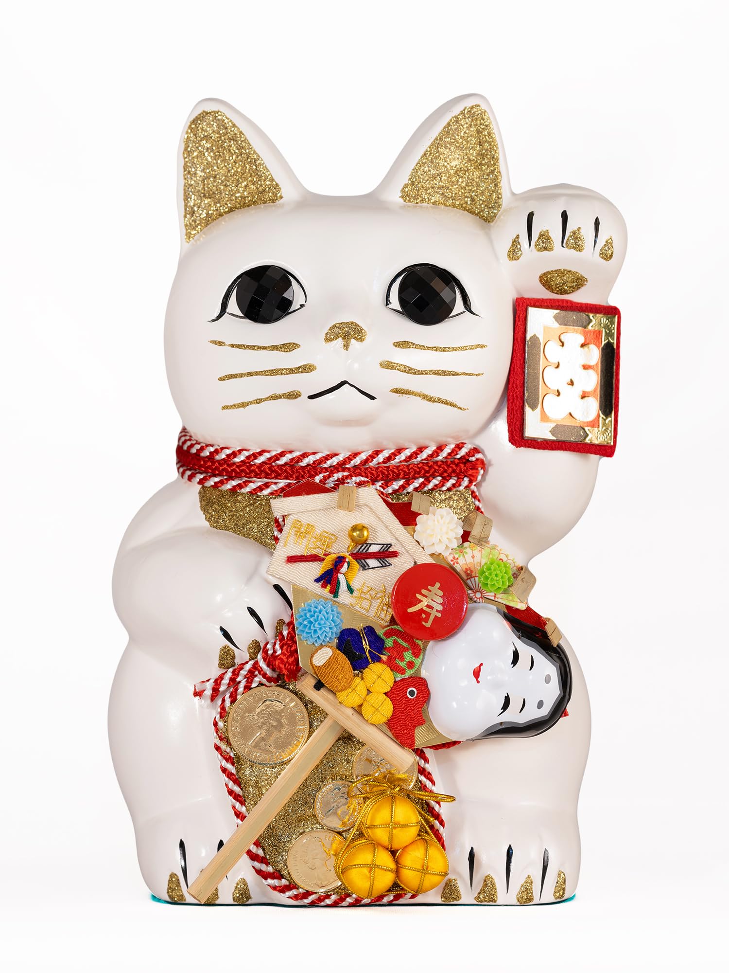 Lucky Cat Maneki Neko Left Paw Raised Ceramic Lucky Cat Maneki Neko Feng Shui Figurine with Offering Box (Large, White) / (Lucky Cat) (fa_L White)
Lucky Cat Maneki Neko Left Paw Raised Ceramic Lucky Cat Maneki Neko Feng Shui Figurine with Offering Box (Large, White) / (Lucky Cat) (fa_L White)