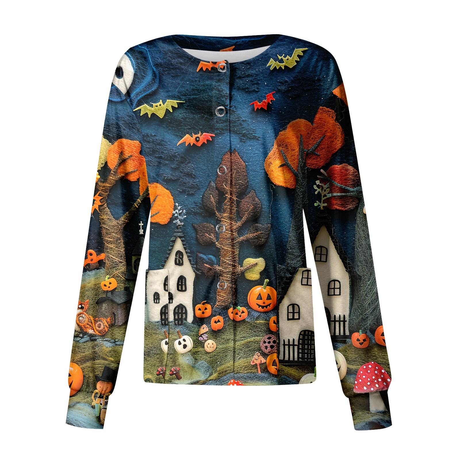 Женский повседневный однобортный топ с длинными рукавами и принтом для няни на Хэллоуин L синий
Женский повседневный однобортный топ с длинными рукавами и принтом для няни на Хэллоуин L синий