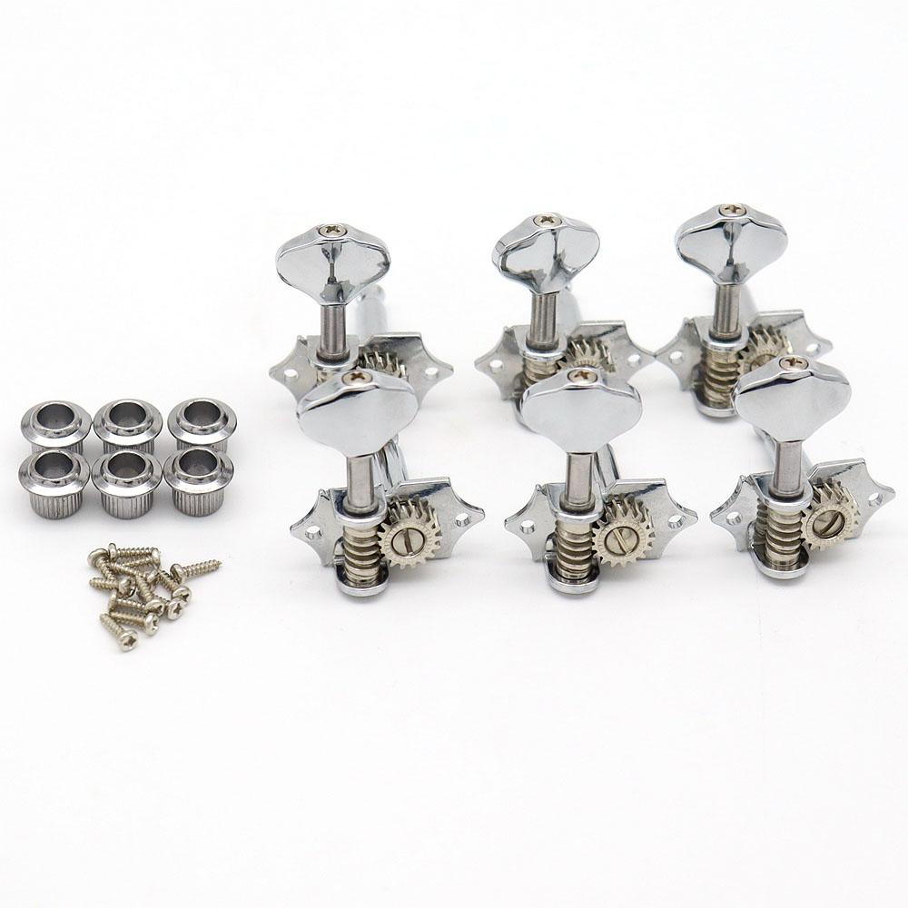 6 Left/Right Vintage Guitar Machine Heads Tuners Open Style Guitar Tuning Pegs for ST LP SQ Guitar Silver/Gold(Type 1)
6 Left/Right Vintage Guitar Machine Heads Tuners Open Style Guitar Tuning Pegs for ST LP SQ Guitar Silver/Gold(Type 1)