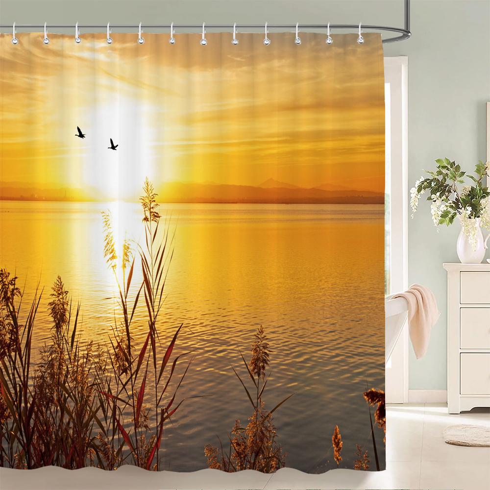 High Quality Sunset Dusk Fabric Shower Curtain Waterproof Beautiful Natural Landscape Bath Curtains For Bathroom Decor With Hook W60H190(CM)-1 Pcs
High Quality Sunset Dusk Fabric Shower Curtain Waterproof Beautiful Natural Landscape Bath Curtains For Bathroom Decor With Hook W60H190(CM)-1 Pcs