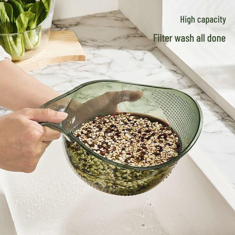 Rice Washing Sieve: Multi-functional Draining Basket & Vegetable Basin with Water Ladle
Rice Washing Sieve: Multi-functional Draining Basket & Vegetable Basin with Water Ladle