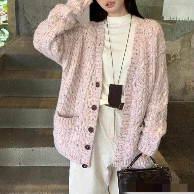 Стильный розовый вязаный кардиган свободного кроя, женская одежда, повседневный V-образный вырез, осень-зима, винтажный, длинный рукав, японский стиль, карманы, свитера XL розовый
Стильный розовый вязаный кардиган свободного кроя, женская одежда, повседневный V-образный вырез, осень-зима, винтажный, длинный рукав, японский стиль, карманы, свитера XL розовый