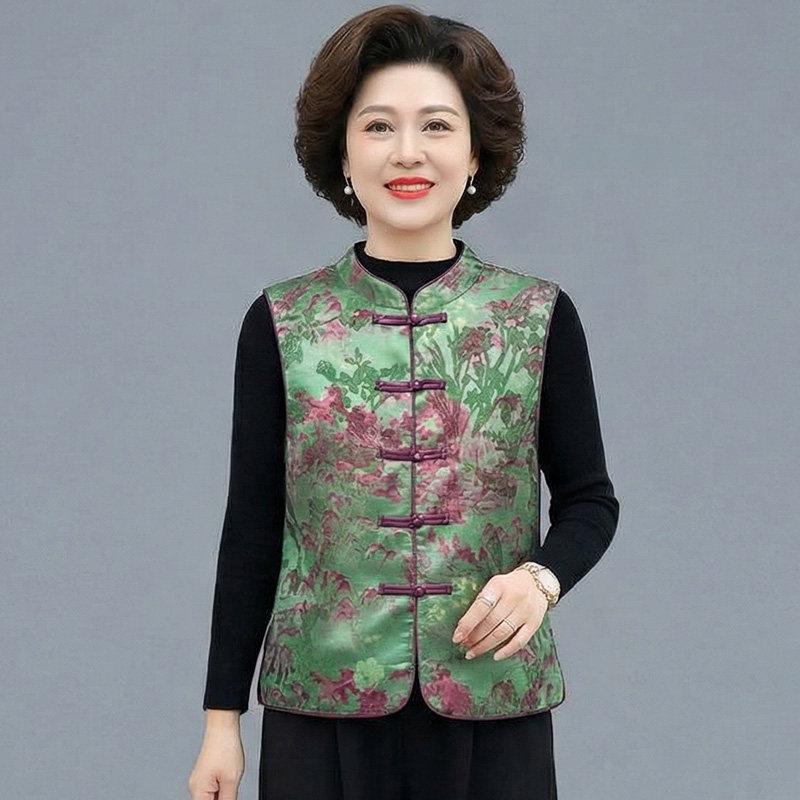 Elegant Early Spring Chinese Style Vest for Women - Age-Reducing Outerwear for Middle-Aged Mothers 2XL (130-145 jin)
Elegant Early Spring Chinese Style Vest for Women - Age-Reducing Outerwear for Middle-Aged Mothers 2XL (130-145 jin)