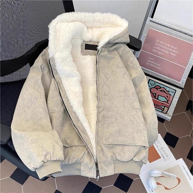 Unisex Plush Velvet Snow Eagle Jacket: Winter Lamb Wool Hooded Coat M абрикосовий
Unisex Plush Velvet Snow Eagle Jacket: Winter Lamb Wool Hooded Coat M абрикосовий