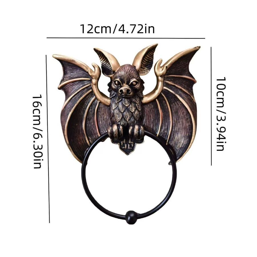 Ghost Bat Door Knocker Hanger Halloween Window Wall Decoration Resin Gothic Porch Decoration Outdoor Waterproof Horror Ornament
Ghost Bat Door Knocker Hanger Halloween Window Wall Decoration Resin Gothic Porch Decoration Outdoor Waterproof Horror Ornament