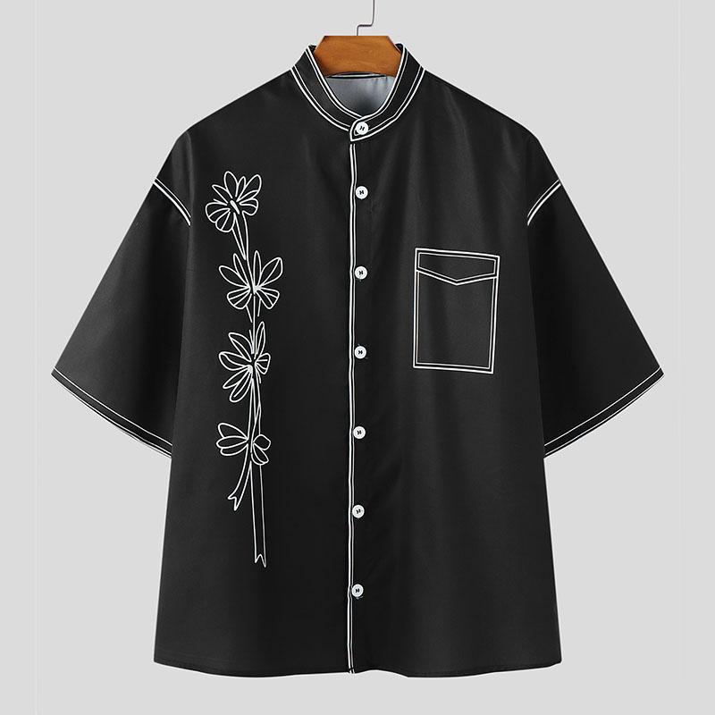 INCERUN Мужские рубашки оверсайз с воротником-стойкой, рукавом до локтя и принтом, повседневные, свободные, летние L чёрный
INCERUN Мужские рубашки оверсайз с воротником-стойкой, рукавом до локтя и принтом, повседневные, свободные, летние L чёрный