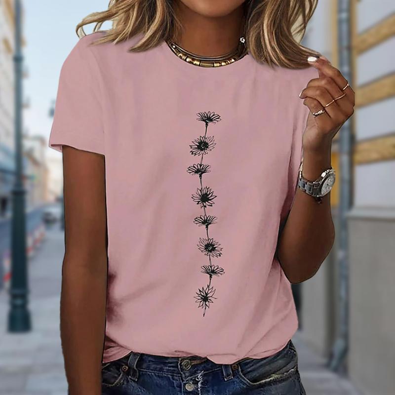 Женская летняя футболка Ретро мода Футболки с коротким рукавом Повседневные топы с цветочным принтом 8XL розовый
Женская летняя футболка Ретро мода Футболки с коротким рукавом Повседневные топы с цветочным принтом 8XL розовый