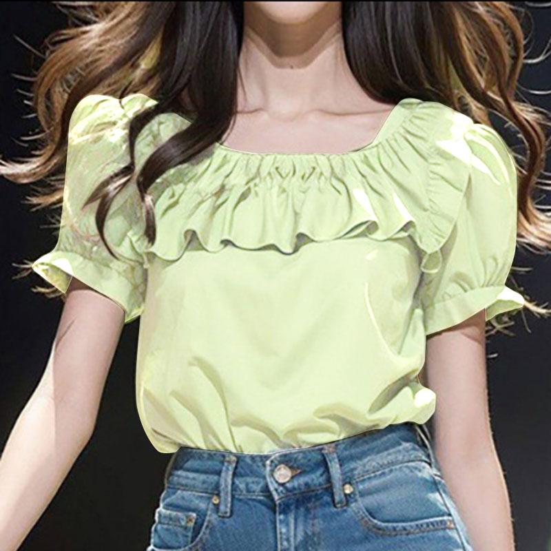 VONDA Женские летние блузки с квадратным вырезом и коротким рукавом с оборками 5XL жёлтый
VONDA Женские летние блузки с квадратным вырезом и коротким рукавом с оборками 5XL жёлтый