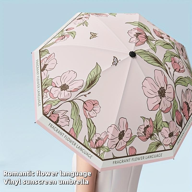 Elegant UPF50+ Umbrella Romantic Flower Language UV Protection Umbrella Vinyl Coating Rain Parasol Sun Shade Folding Umbrellas Iron&8K
Elegant UPF50+ Umbrella Romantic Flower Language UV Protection Umbrella Vinyl Coating Rain Parasol Sun Shade Folding Umbrellas Iron&8K