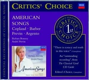 CD BARBARA BONNEY, ANDRE PREVIN, AARON - American Songs 4767232 Japan Classical Used
CD BARBARA BONNEY, ANDRE PREVIN, AARON - American Songs 4767232 Japan Classical Used