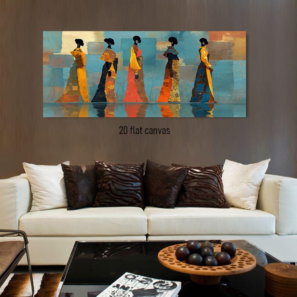 1pcs African style decorative painting with five women s backs on canvas, modern abstract home wall decoration, living room bedr (as the picture,50x100cm No Frame)
1pcs African style decorative painting with five women s backs on canvas, modern abstract home wall decoration, living room bedr (as the picture,50x100cm No Frame)
