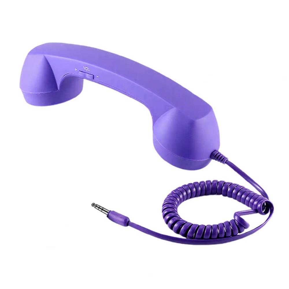 Handheld Receiver Retro Telephone Handset Handheld Telephone Receiver Universal Type-C 3.5mm Purple
Handheld Receiver Retro Telephone Handset Handheld Telephone Receiver Universal Type-C 3.5mm Purple