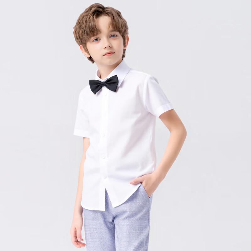 Boys Short-Sleeve White Shirt for Summer & Performance 130
Boys Short-Sleeve White Shirt for Summer & Performance 130