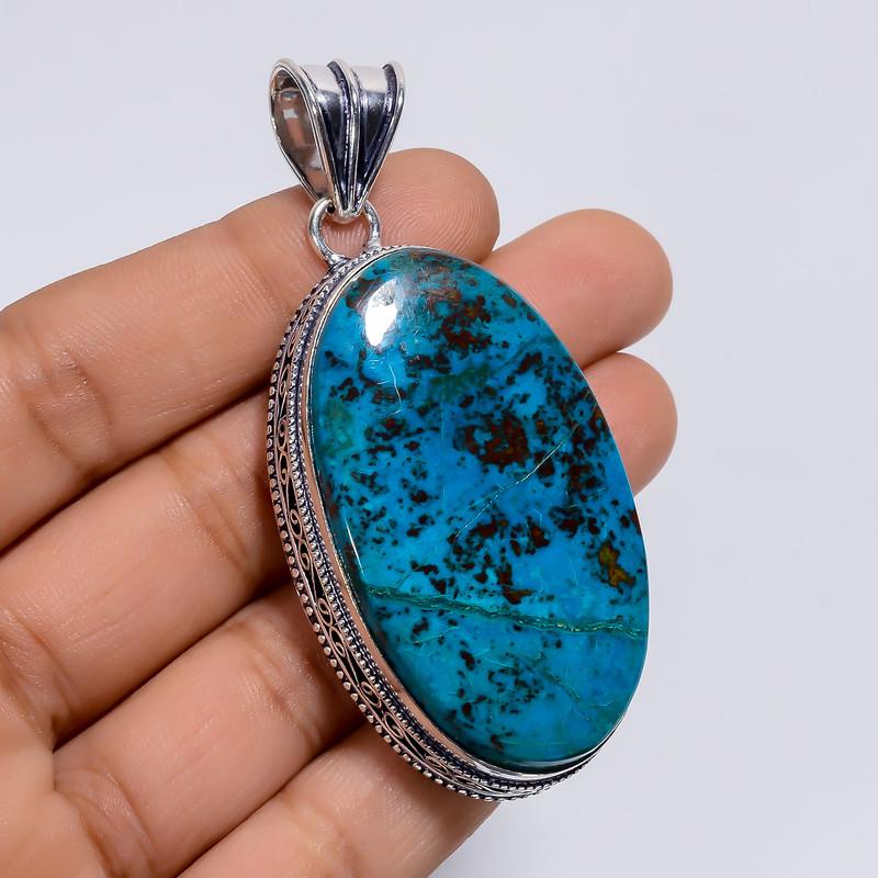 Amazing Top Grade Qualite 100% Natural Azurite Oval Shape Vintage Style Handmade Jewelry 925 Steling Silver Plated Pendant 2.6 WSJ-4824 2.6
Amazing Top Grade Qualite 100% Natural Azurite Oval Shape Vintage Style Handmade Jewelry 925 Steling Silver Plated Pendant 2.6 WSJ-4824 2.6