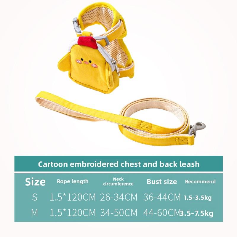 Cat Leash, Anti-escape Cartoon Embroidered Backpack, Chest and Shoulder Strap, Adjustable Cat Leash for Pets S жёлтый
Cat Leash, Anti-escape Cartoon Embroidered Backpack, Chest and Shoulder Strap, Adjustable Cat Leash for Pets S жёлтый
