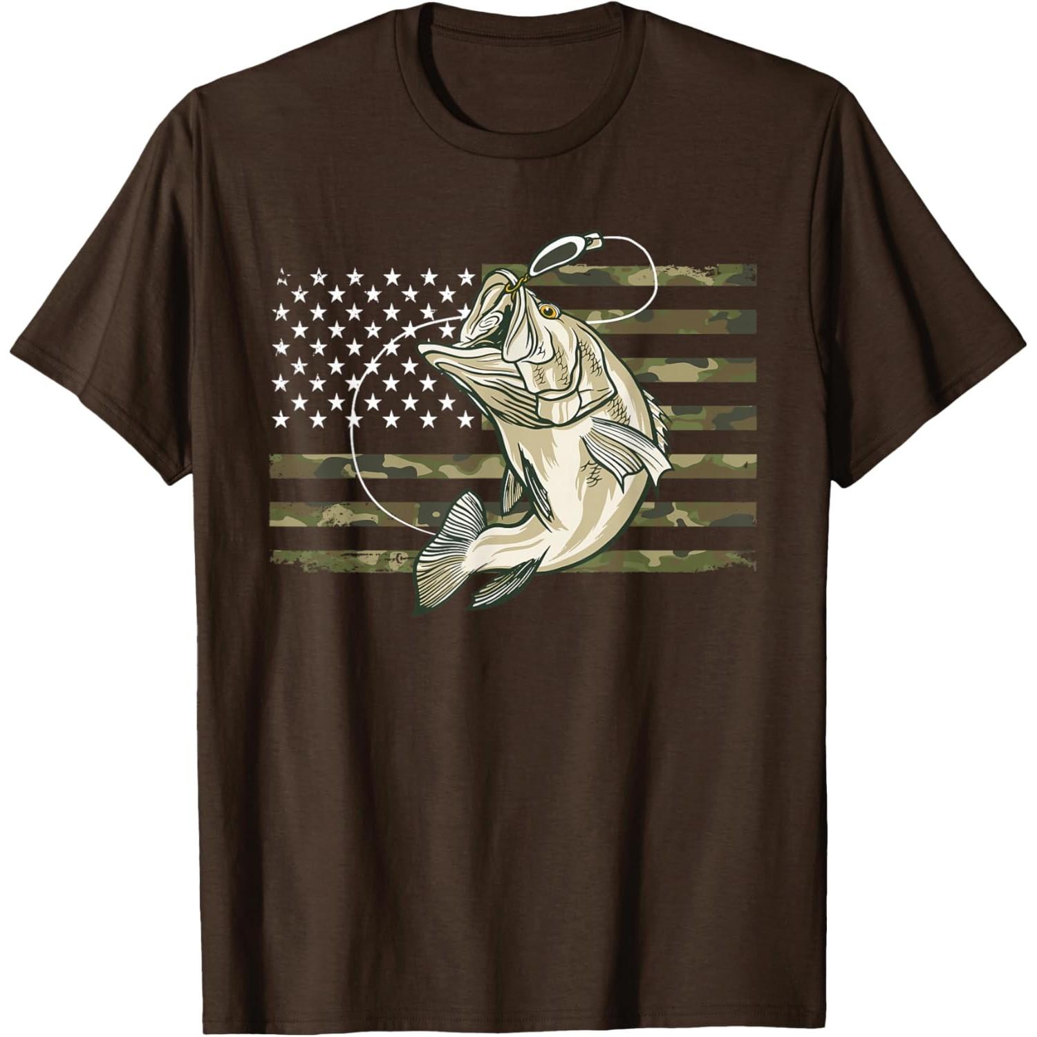 Fishing Camouflage US American Flag Bass Fish FisherUnisex Camo TShirt 4XL
Fishing Camouflage US American Flag Bass Fish FisherUnisex Camo TShirt 4XL