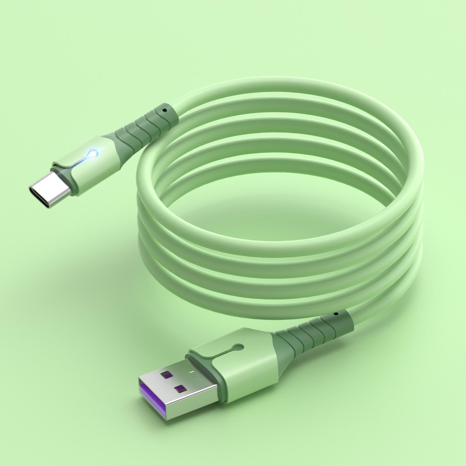 UTHAI Liquid Silicone With Light Data Cable For Android TYPE-C Xiaomi Mobile Phone Super Fast Charger Cable 1.5m зелений
UTHAI Liquid Silicone With Light Data Cable For Android TYPE-C Xiaomi Mobile Phone Super Fast Charger Cable 1.5m зелений