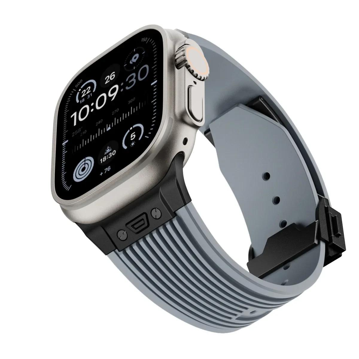 Liquid Silicone Strap for Apple Watch Ultra 2/3 49mm Metal Buckle Wristband iWatch Series 11 10 46mm 9 8 7 45mm 6 5 SE 44mm Belt 44mm 45mm 49mm
Liquid Silicone Strap for Apple Watch Ultra 2/3 49mm Metal Buckle Wristband iWatch Series 11 10 46mm 9 8 7 45mm 6 5 SE 44mm Belt 44mm 45mm 49mm