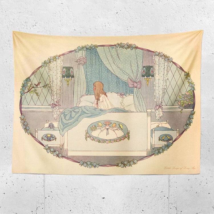 Vintage Fairy Tale Princess Tapestry Cute Wall Art Illustration Bedroom Headboard Backdrop Hanging Cloth for Bedroom Room Decor 74x94cm(29x37in)
Vintage Fairy Tale Princess Tapestry Cute Wall Art Illustration Bedroom Headboard Backdrop Hanging Cloth for Bedroom Room Decor 74x94cm(29x37in)