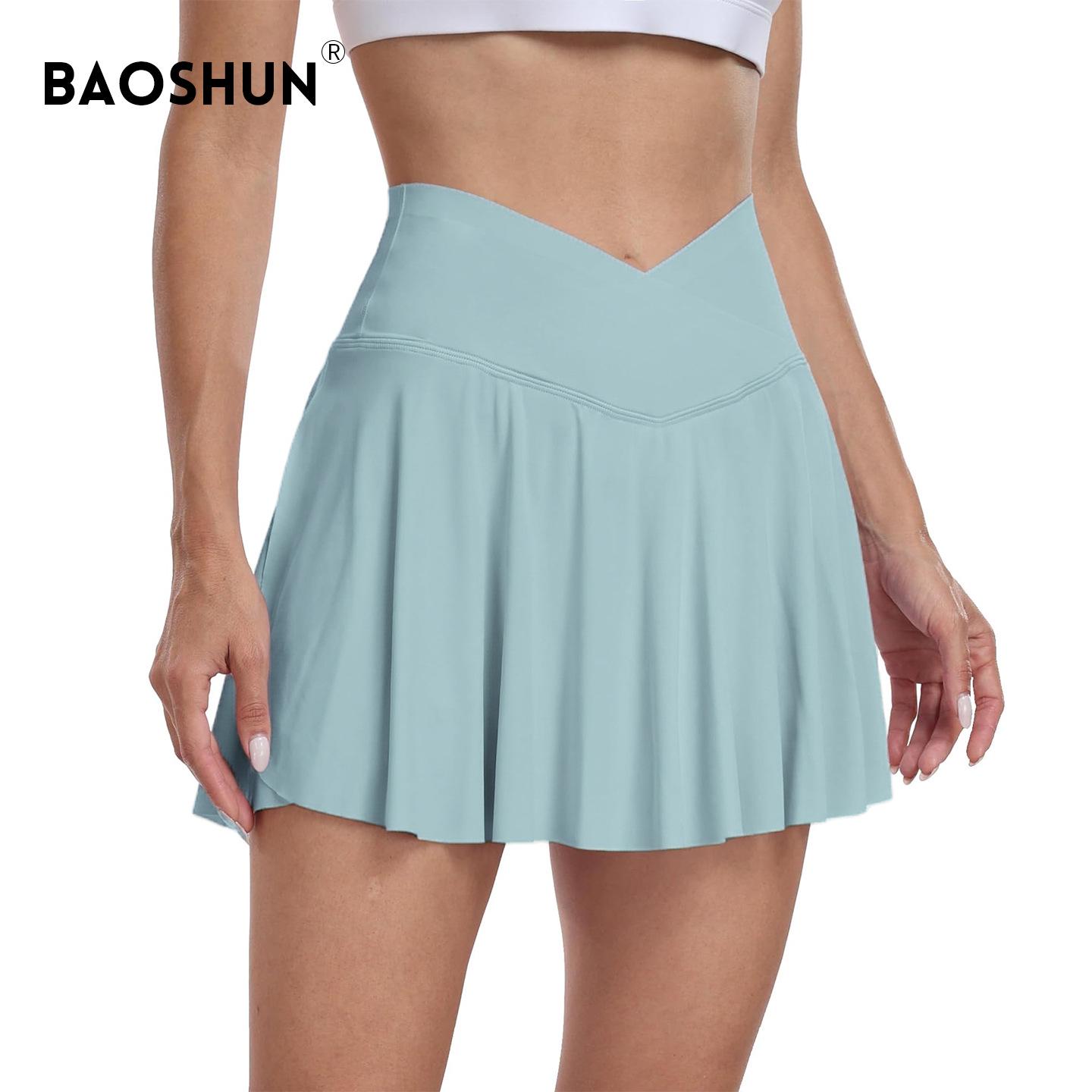 Cross-Waist Tennis Skirt: Built-in Shorts, Slim Fit, Sporty Mini for Fitness, Running, Outdoor Activities. Large
Cross-Waist Tennis Skirt: Built-in Shorts, Slim Fit, Sporty Mini for Fitness, Running, Outdoor Activities. Large