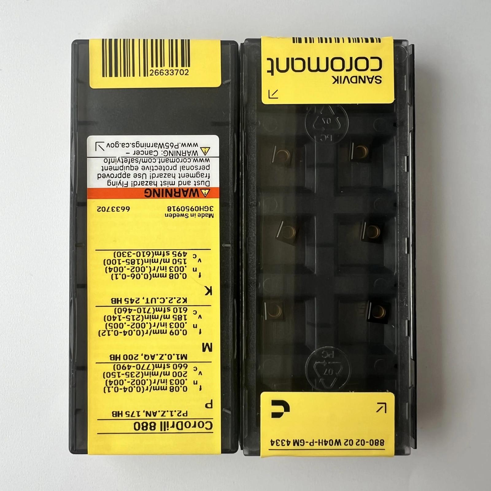 SANDVIK / 880-0202W04H-P-GM 4334 / Industrial indexable Carbide Inserts 10 Pcs
SANDVIK / 880-0202W04H-P-GM 4334 / Industrial indexable Carbide Inserts 10 Pcs