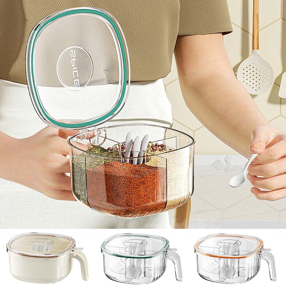 Sealed 4-compartment Seasoning Box Square Condiment Jar Practical Spice Storage Box Kitchen
Sealed 4-compartment Seasoning Box Square Condiment Jar Practical Spice Storage Box Kitchen