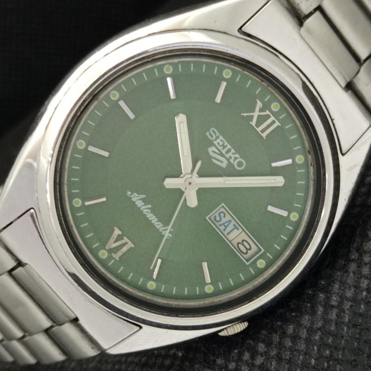 USED VINTAGE SEIKO 5 AUTO 7019A JAPAN MENS D/D GREEN WATCH 608e-a315933-2 SKU608e-a315933
USED VINTAGE SEIKO 5 AUTO 7019A JAPAN MENS D/D GREEN WATCH 608e-a315933-2 SKU608e-a315933