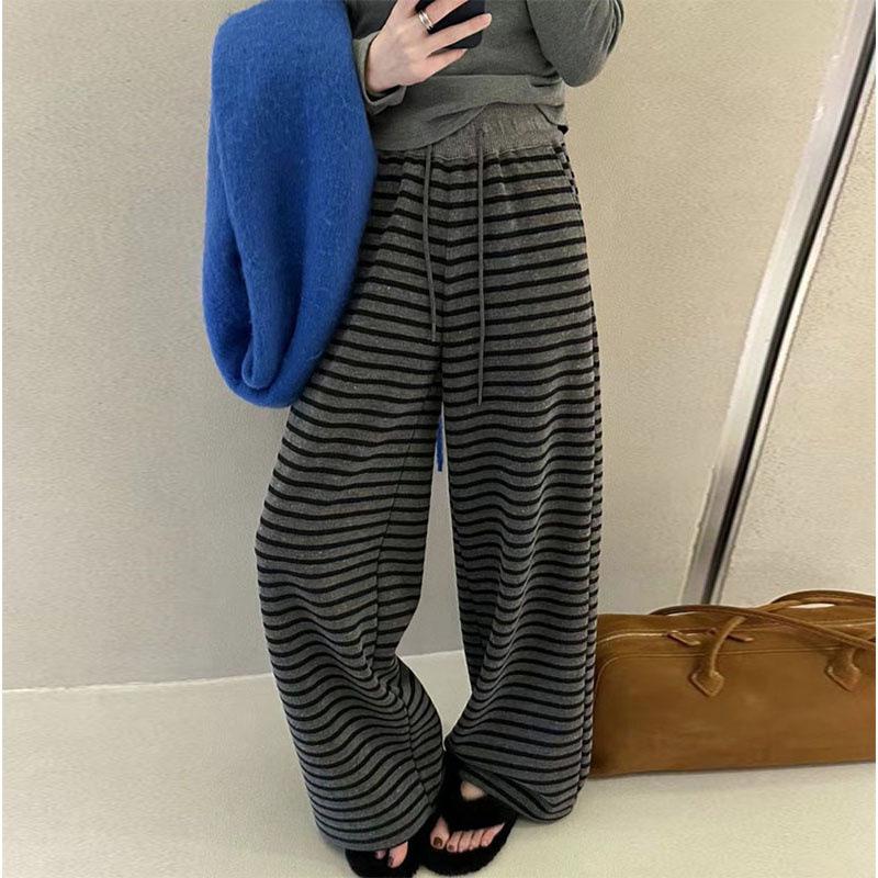 2025 Spring Women s Striped Wide-Leg High-Waist Pants with Drawstring L (Recommended 106-115 jin)
2025 Spring Women s Striped Wide-Leg High-Waist Pants with Drawstring L (Recommended 106-115 jin)