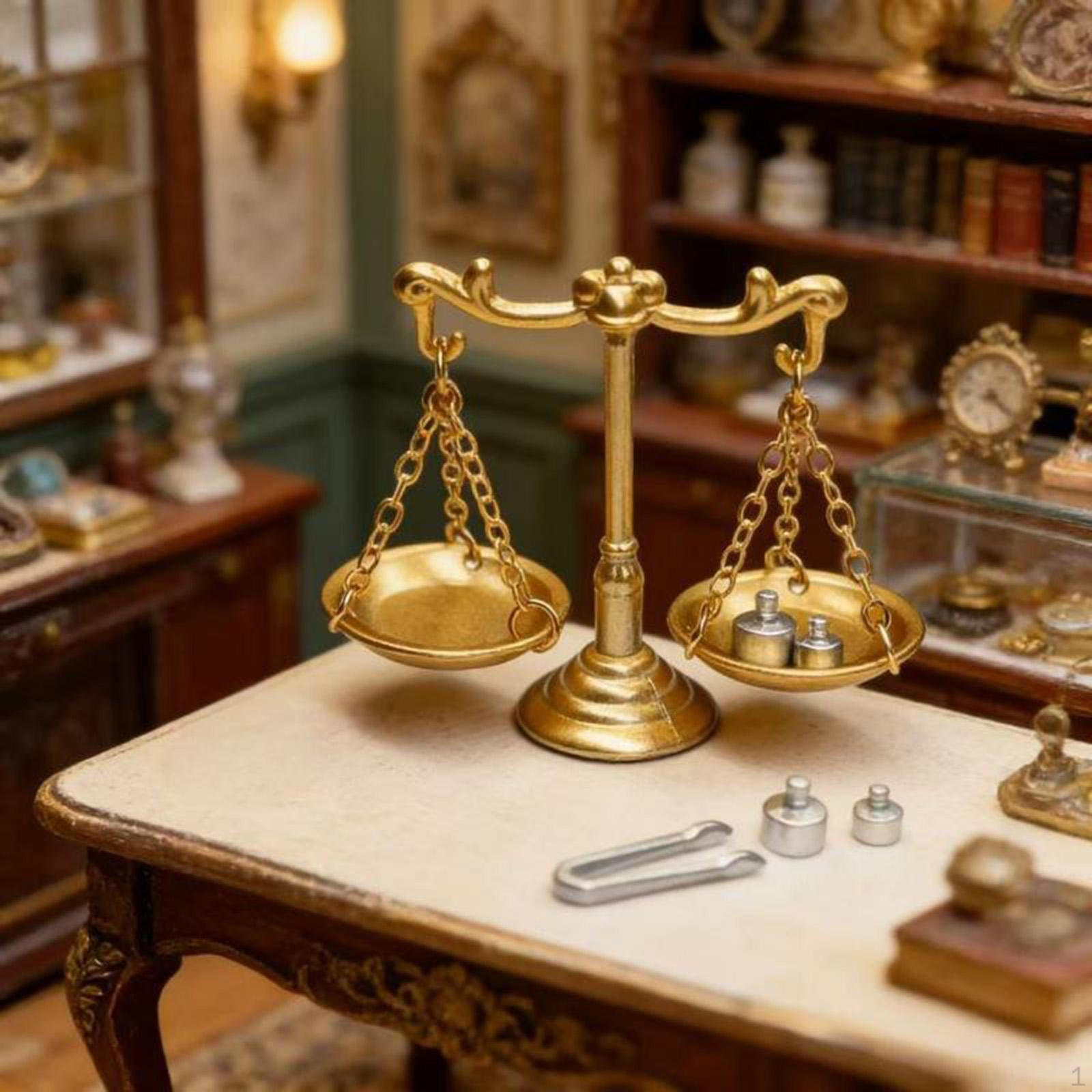 Miniature Dollhouse Decoration Accessories Ornaments Balance Scale Photo Props Micro Landscape Decor
Miniature Dollhouse Decoration Accessories Ornaments Balance Scale Photo Props Micro Landscape Decor