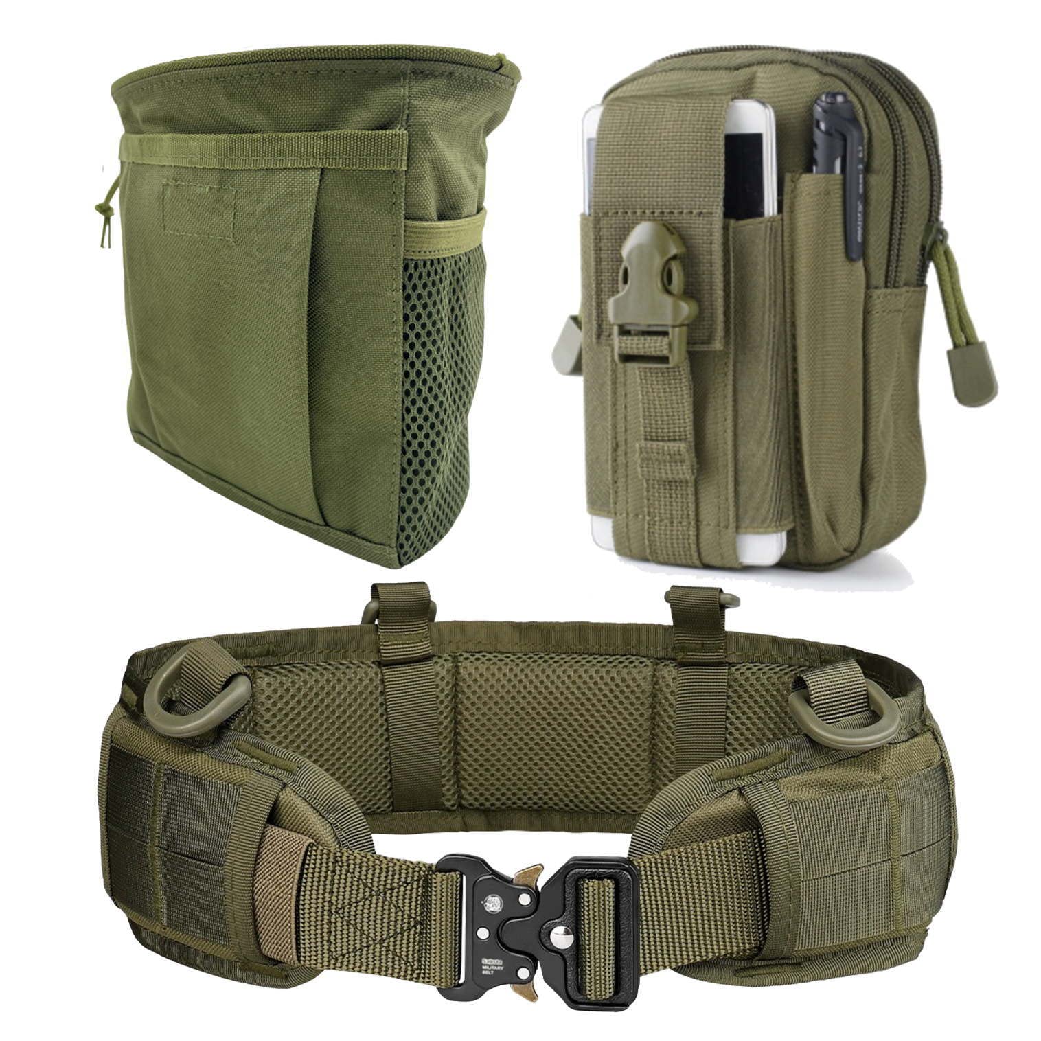 Tactical Belt Pouch Set of Airsoft Waist MOLLE Equipment (Sabsta) 4, Essentials, (Green) зелений
Tactical Belt Pouch Set of Airsoft Waist MOLLE Equipment (Sabsta) 4, Essentials, (Green) зелений