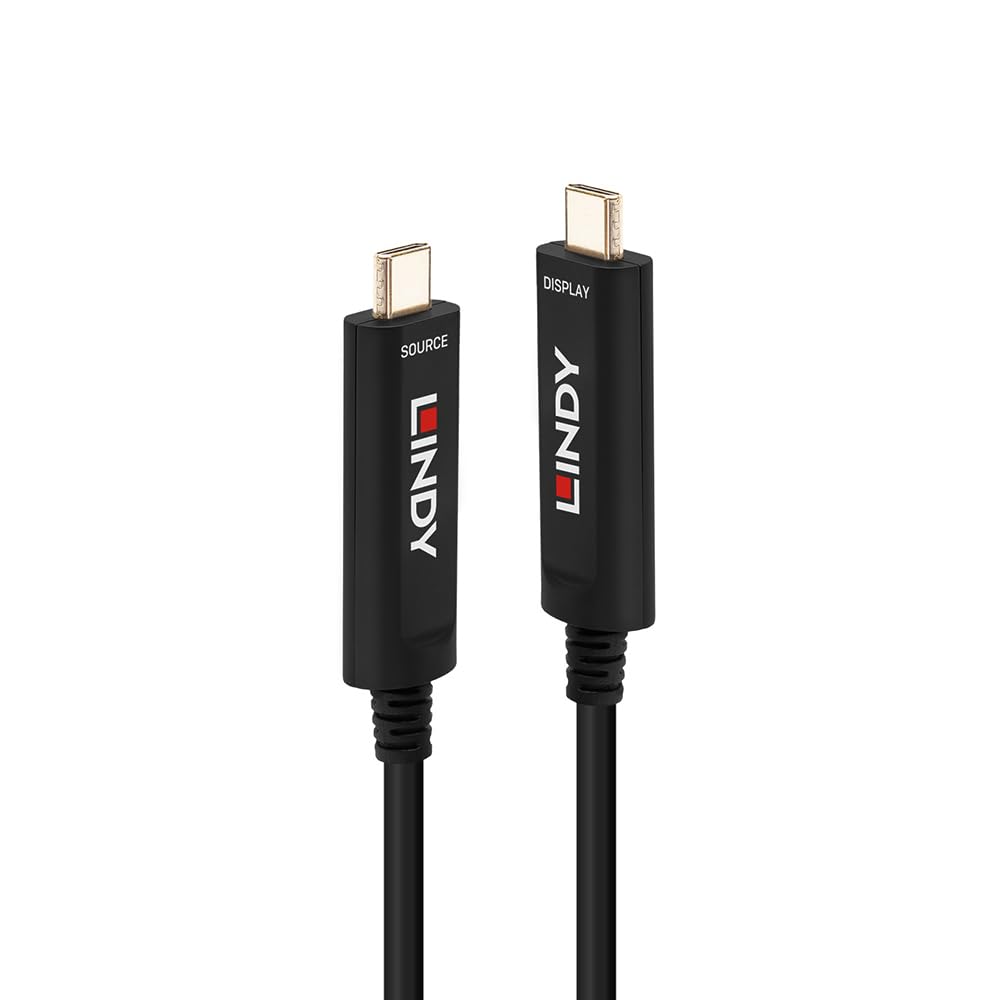 LINDY 15m USB Fiber Optic Hybrid Only Type-C Cable, Audio/Video (Model Number 38503) чорний
LINDY 15m USB Fiber Optic Hybrid Only Type-C Cable, Audio/Video (Model Number 38503) чорний
