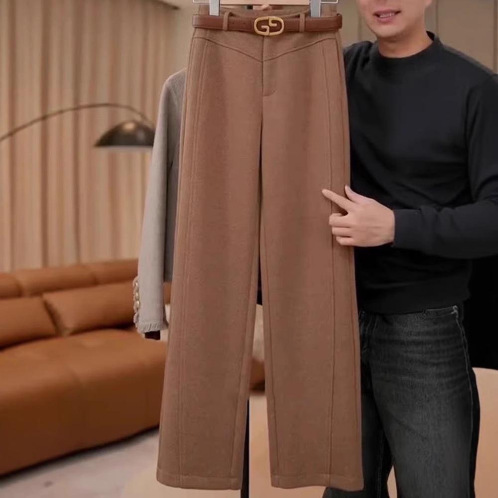 2024 Autumn/Winter Women s Camel Wool Blend Fleece-Lined Wide-Leg Slimming Casual Pants. 2XL 125-135
2024 Autumn/Winter Women s Camel Wool Blend Fleece-Lined Wide-Leg Slimming Casual Pants. 2XL 125-135