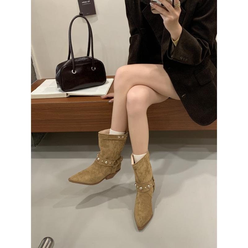Spice girl style! Brown pointed Martin boots women s pointed rivet stack boots belt buckle western cowboy boots 39 хаки
Spice girl style! Brown pointed Martin boots women s pointed rivet stack boots belt buckle western cowboy boots 39 хаки